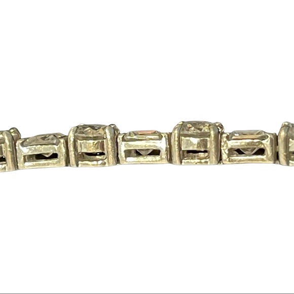 ✅ SOLD ✅ TENNIS BRACELET Gorgeous Sterling Silver & CZ 7.5” - Picture 15 of 16